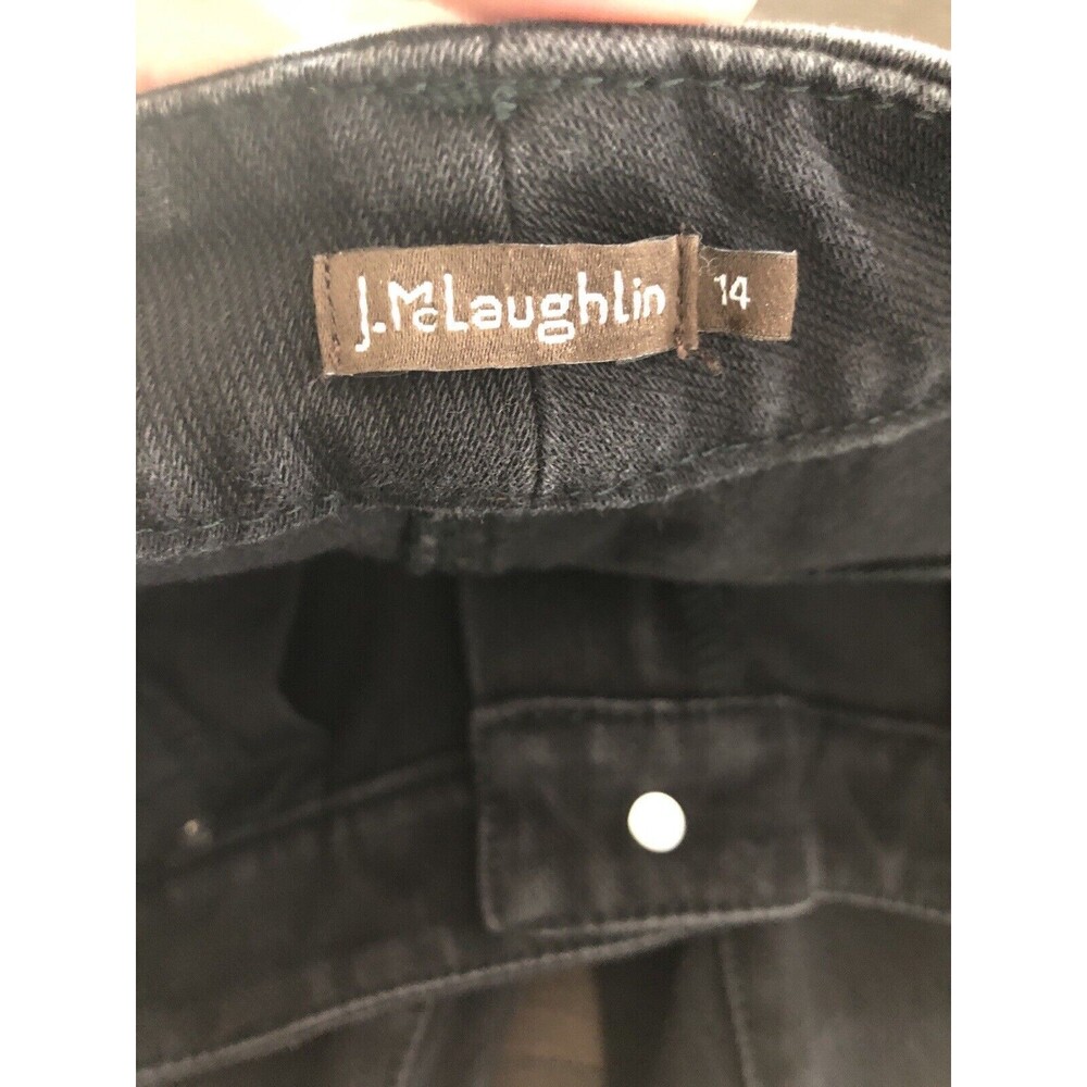 J McLaughlin Lexi Jeans Womens 14 Black Slim Tapered Legs Stretch Cotton - Picture 12 of 13